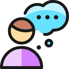 Messages People Man Bubble 1 Icon from Ultimate Colors Set