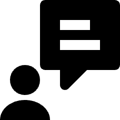 Messages People Man Bubble Chat Icon from Nova Solid Set