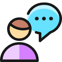 Messages People Man Bubble Circle 1 Icon from Ultimate Colors Set