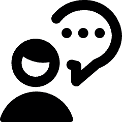 Messages People Man Bubble Circle 1 Icon from Ultimate Bold Set