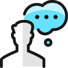 Messages People Man Bubble Icon from Ultimate Colors Set