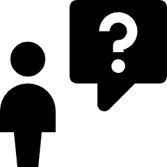 Messages People Man Bubble Square Question Icon from Nova Solid Set