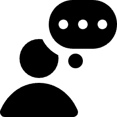 Messages People Man Think Bubble Icon from Nova Solid Set