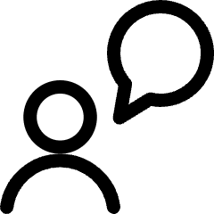 Messages People Person Bubble Circle 1 Icon from Ultimate Regular Set