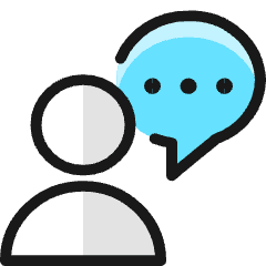 Messages People Person Bubble Circle 1 Icon from Ultimate Colors Set