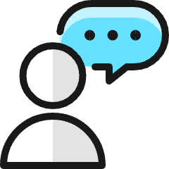 Messages People Person Bubble Oval 1 Icon from Ultimate Colors Set