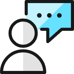 Messages People Person Bubble Square 1 Icon from Ultimate Colors Set