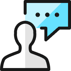Messages People Person Bubble Square Icon from Ultimate Colors Set