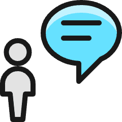 Messages People User Bubble Circle Icon from Ultimate Colors Set