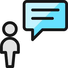 Messages People User Bubble Square Icon from Ultimate Colors Set