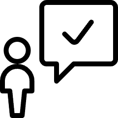 Messages People User Check Icon from Ultimate Light Set