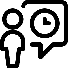 Messages People User Clock Icon from Ultimate Regular Set