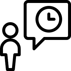 Messages People User Clock Icon from Ultimate Light Set