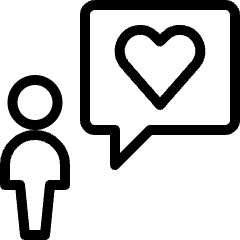 Messages People User Heart Icon from Ultimate Light Set