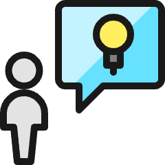 Messages People User Idea Icon from Ultimate Colors Set