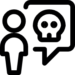 Messages People User Skull Icon from Ultimate Regular Set