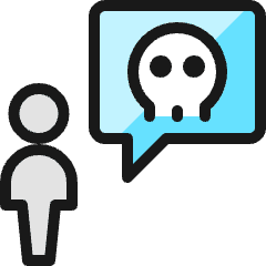 Messages People User Skull Icon from Ultimate Colors Set