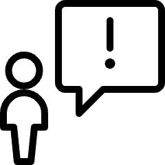 Messages People User Warning 1 Icon from Ultimate Light Set