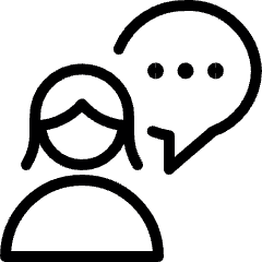 Messages People Woman Bubble Circle 1 Icon from Ultimate Light Set