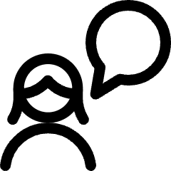 Messages People Woman Bubble Circle 1 Icon from Ultimate Regular Set