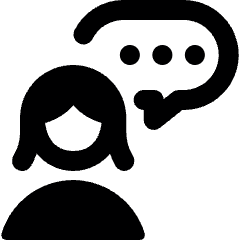 Messages People Woman Bubble Oval 1 Icon from Ultimate Bold Set