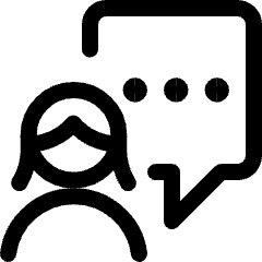 Messages People Woman Bubble Square 1 Icon from Ultimate Regular Set