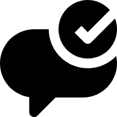 Message Chat Round Check 1 Icon from Nova Solid Set