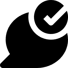 Message Chat Round Check Icon from Nova Solid Set
