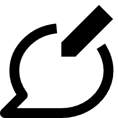 Message Chat Round Edit Icon from Nova Line Icons Set