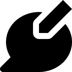 Message Chat Round Edit Icon from Nova Solid Set