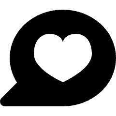 Message Chat Round Favorite Heart 2 Icon from Nova Solid Set