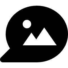 Message Chat Round Image Icon from Nova Solid Set
