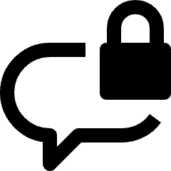 Message Chat Round Lock 1 Icon from Nova Line Set