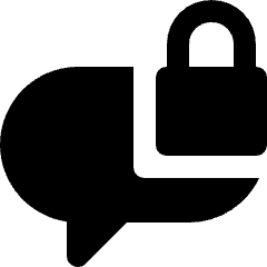 Message Chat Round Lock 1 Icon from Nova Solid Set
