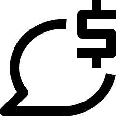 Message Chat Round Money Fund Icon from Nova Line Set