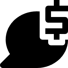 Message Chat Round Money Fund Icon from Nova Solid Set