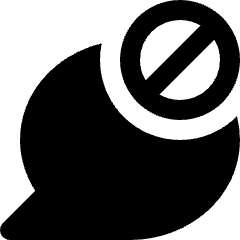 Message Chat Round Restrict Icon from Nova Solid Set