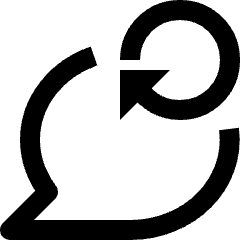 Message Chat Round Return Icon from Nova Line Set