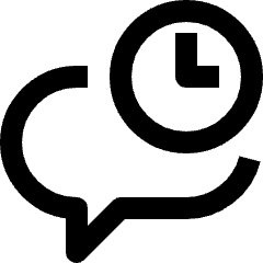 Message Chat Round Schedule Clock 1 Icon from Nova Line Set