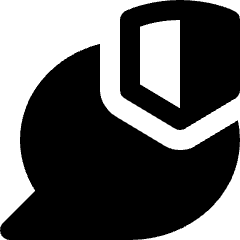Message Chat Round Security Shield Icon from Nova Solid Set