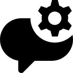 Message Chat Round Setting 1 Icon from Nova Solid Set