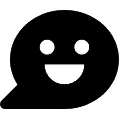 Message Chat Round Smiley Face Icon from Nova Solid Set