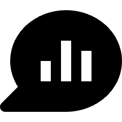 Message Chat Round Statistics Icon from Nova Solid Set