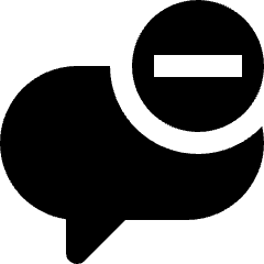Message Chat Round Subtract Remove 1 Icon from Nova Solid Set