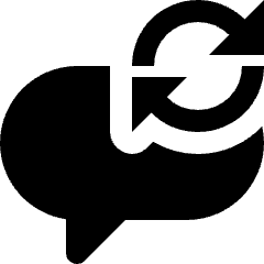 Message Chat Round Sync Refresh 1 Icon from Nova Solid Set