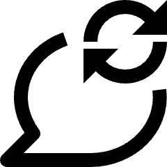 Message Chat Round Sync Refresh Icon from Nova Line Set