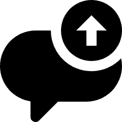 Message Chat Round Upload 1 Icon from Nova Solid Set