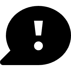 Message Chat Round Warning 2 Icon from Nova Solid Set