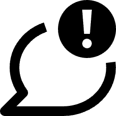 Message Chat Round Warning Icon from Nova Line Set