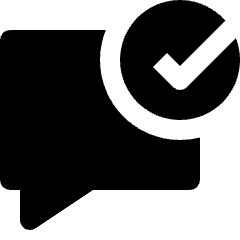 Message Chat Square Check Icon from Nova Solid Set